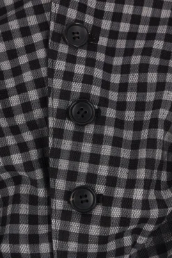 Women TAO COMME DES GARÇONS cropped jacket in check cotton and tulle