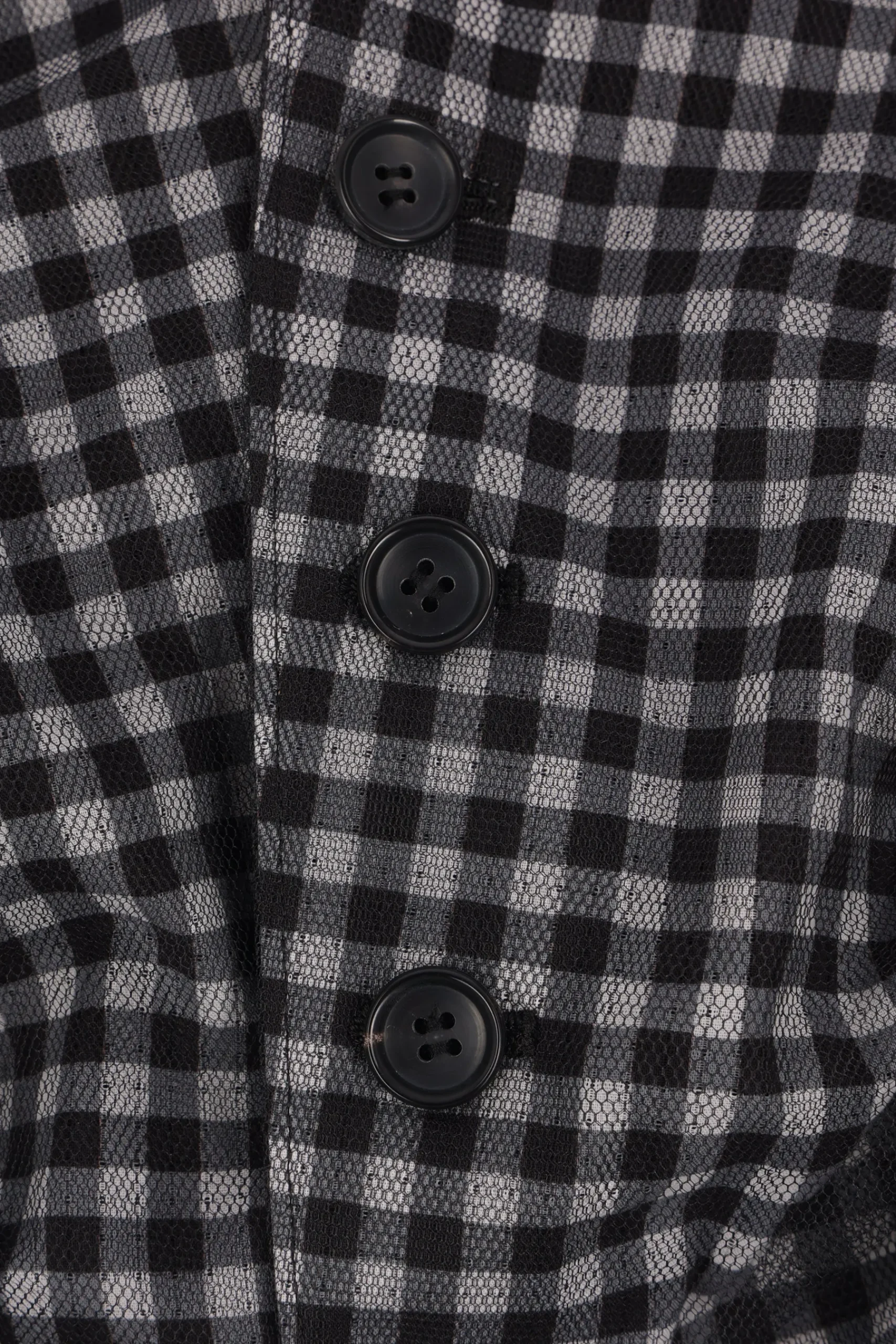 Women TAO COMME DES GARÇONS cropped jacket in check cotton and tulle