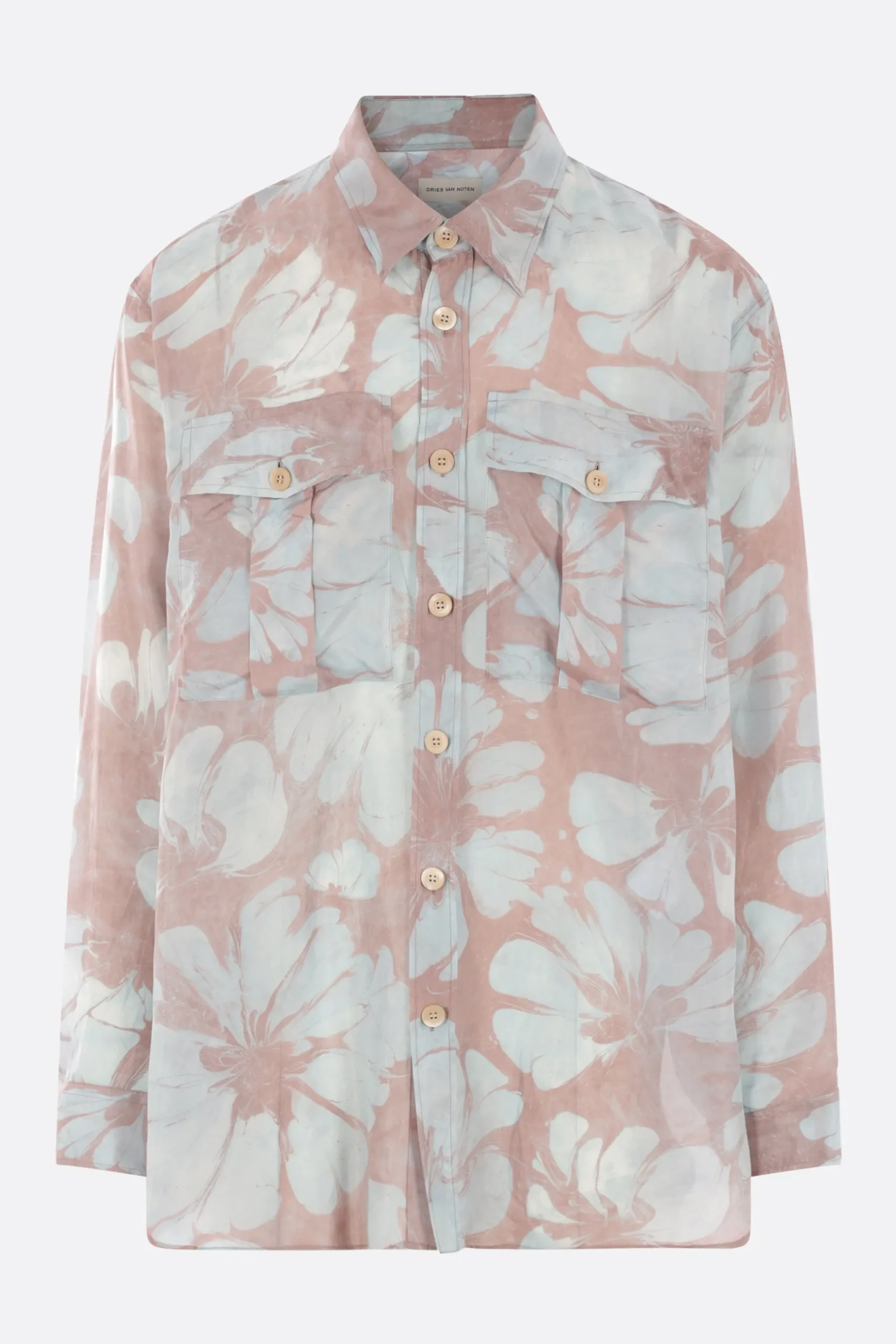 DRIES VAN NOTEN Crowsey oversized shirt in silk