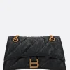 Women BALENCIAGA Crush small quilted leather chain bag