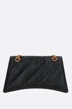 Women BALENCIAGA Crush small quilted leather chain bag