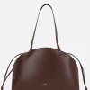 Women JIL SANDER Curve medium shoulder bag in smooth leather