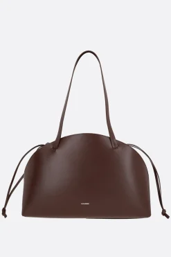 Women JIL SANDER Curve medium shoulder bag in smooth leather