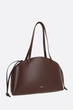 Women JIL SANDER Curve medium shoulder bag in smooth leather