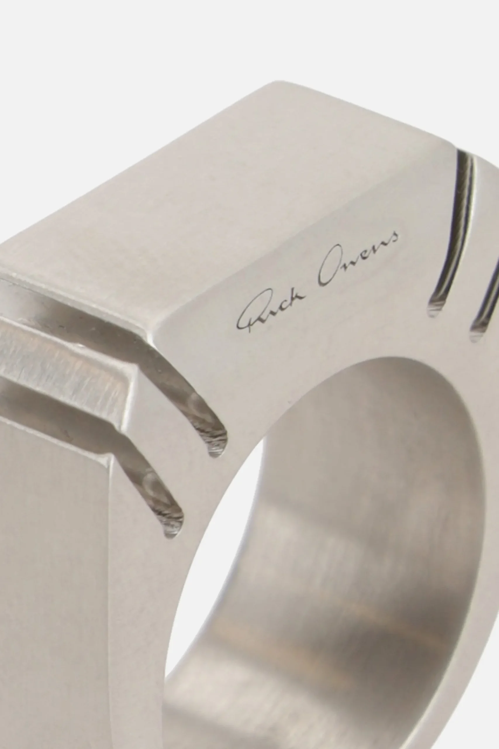 Women RICK OWENS Cut Beveled brass ring