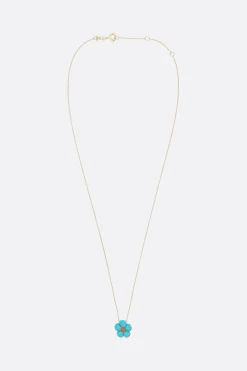 Women ALIITA Daisy Turquoise necklace in yellow