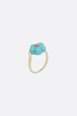 Women ALIITA Daisy Turquoise ring in yellow