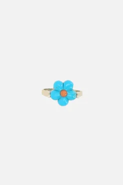 Women ALIITA Daisy Turquoise ring in yellow