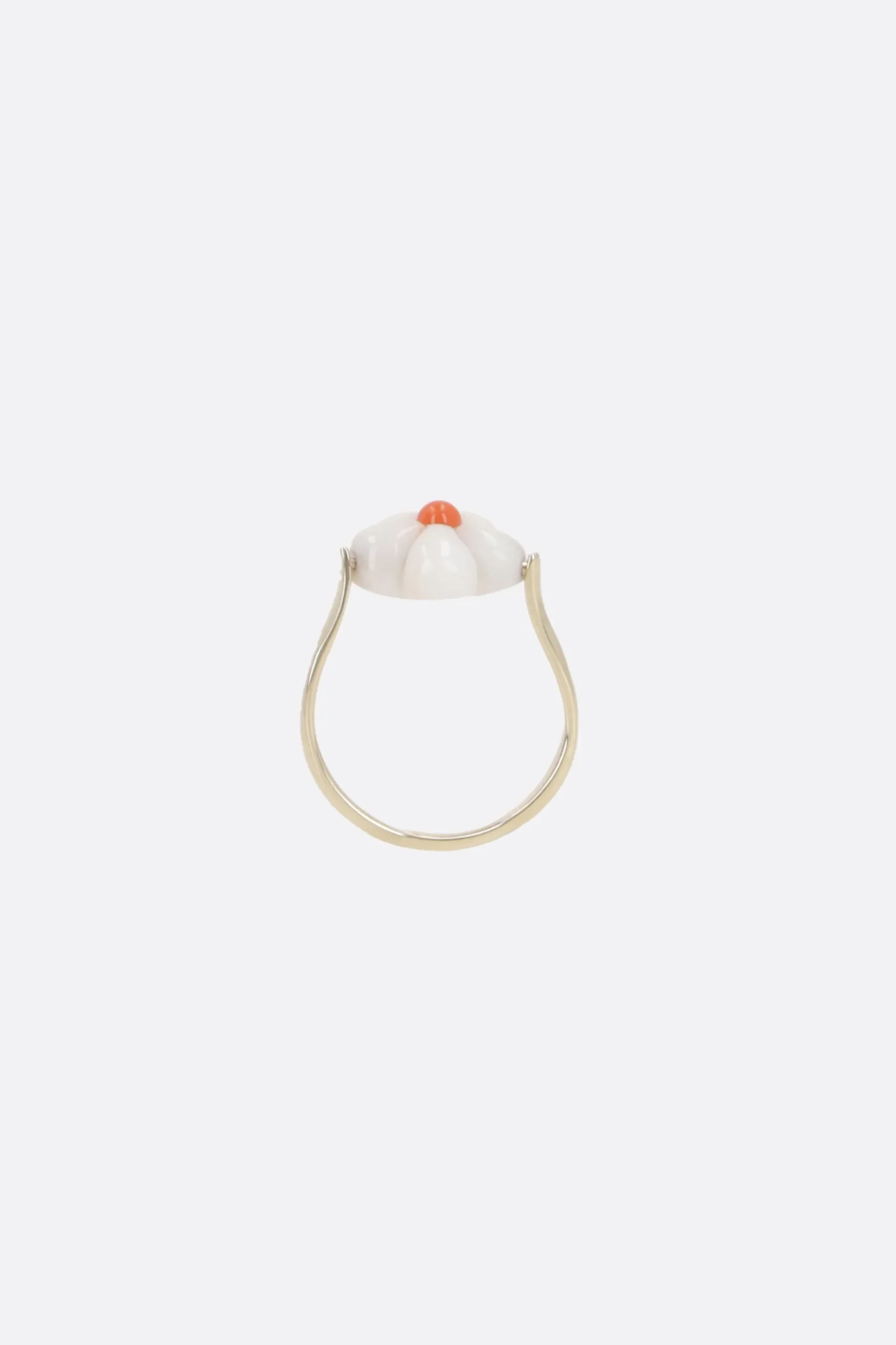 Women ALIITA Daisy White ring in yellow and coral