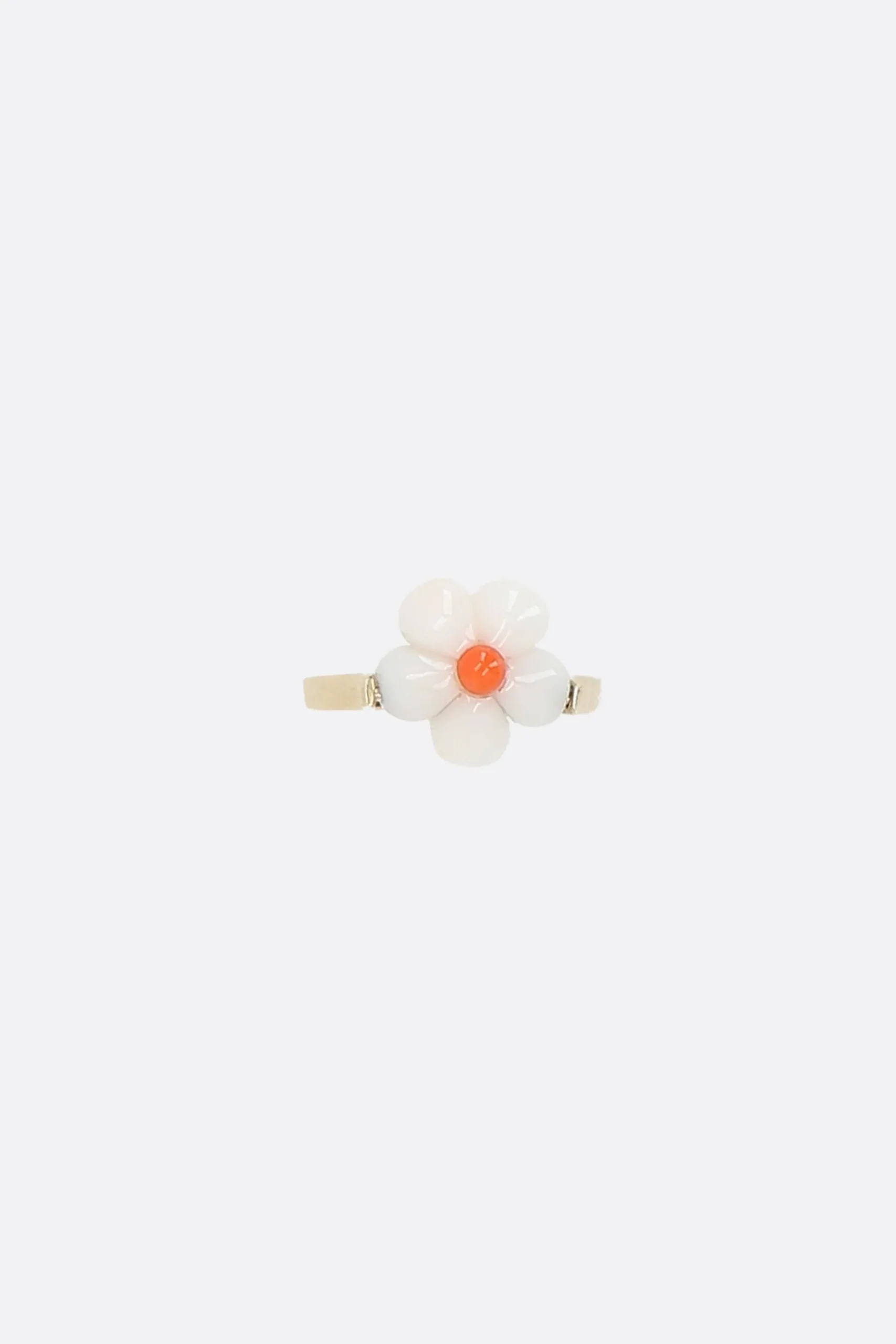 Women ALIITA Daisy White ring in yellow and coral