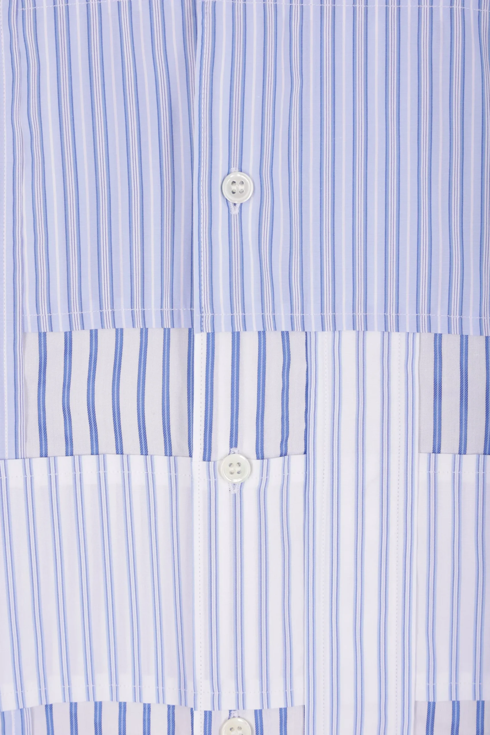 COMME DES GARÇONS SHIRT deconstructed shirt in patchwork poplin