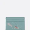 Women LOEWE Deep Sea nappa card case