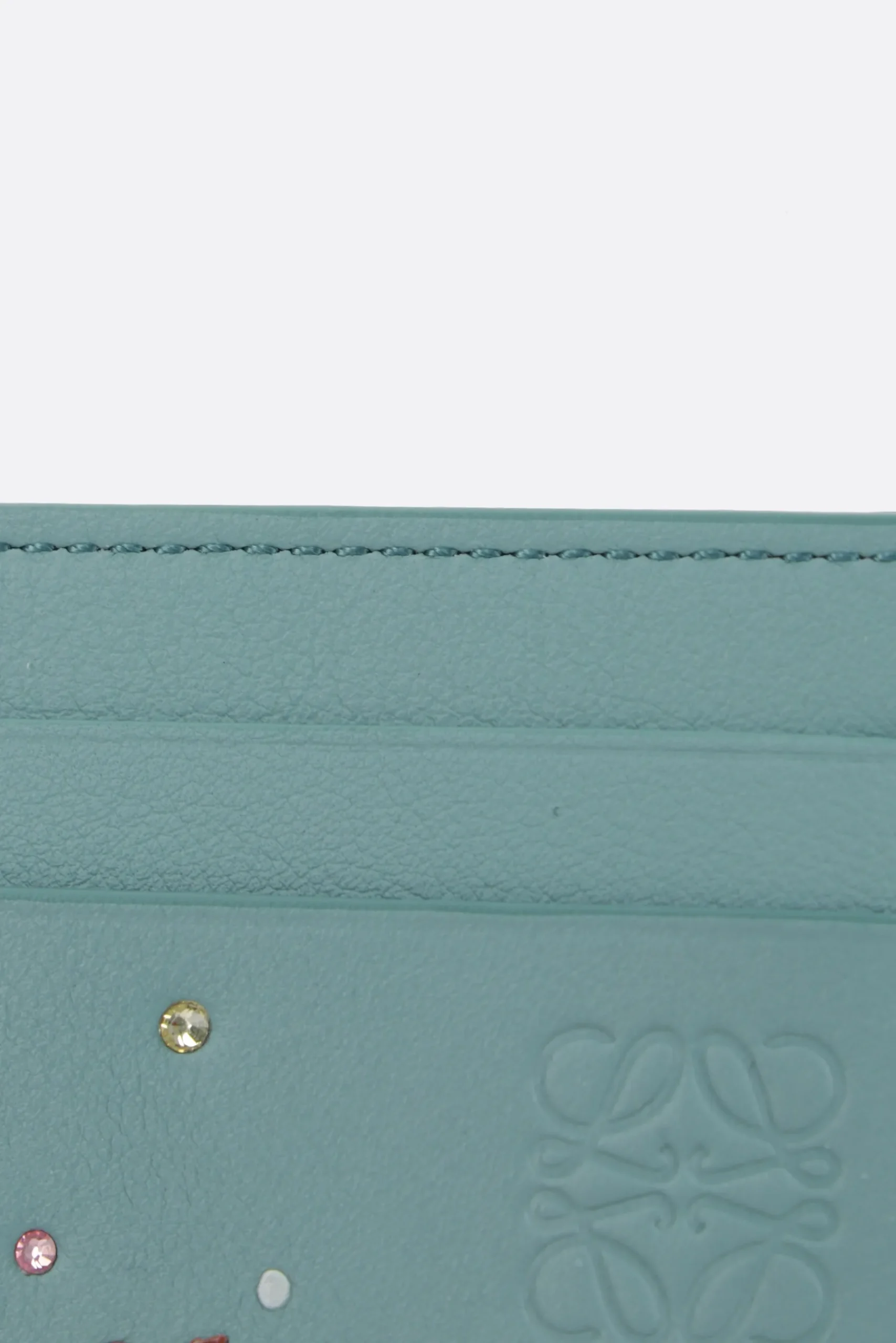 Women LOEWE Deep Sea nappa card case