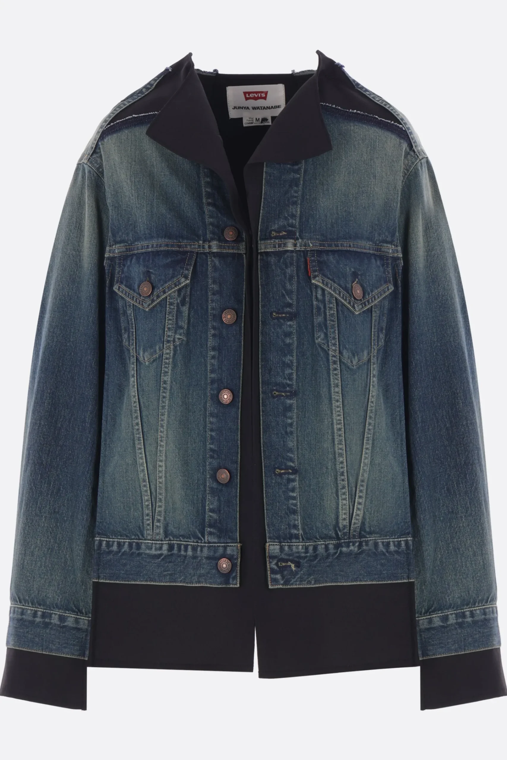 Women JUNYA WATANABE denim and gabardine cape