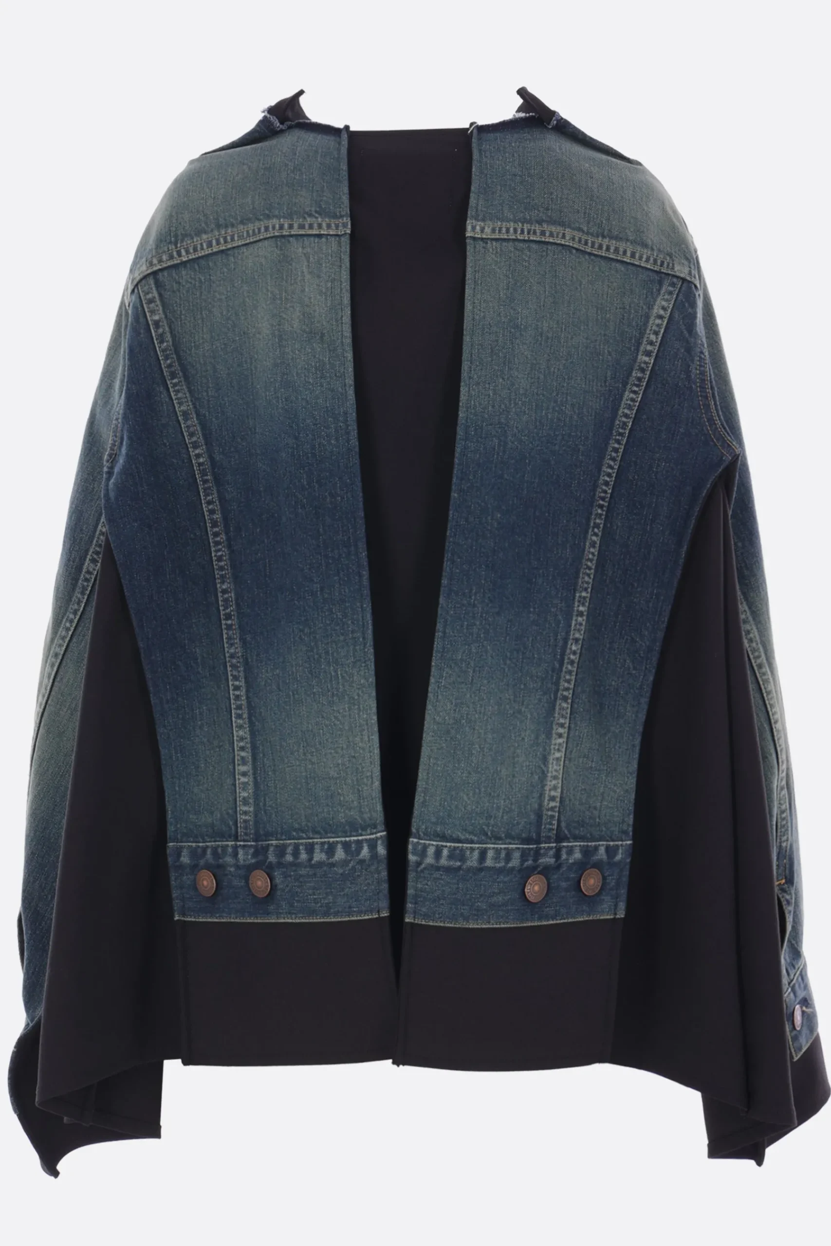 Women JUNYA WATANABE denim and gabardine cape