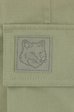 MAISON KITSUNÉ denim cargo shorts with belt