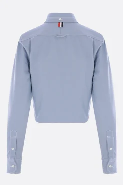 Women THOM BROWNE denim cropped shirt
