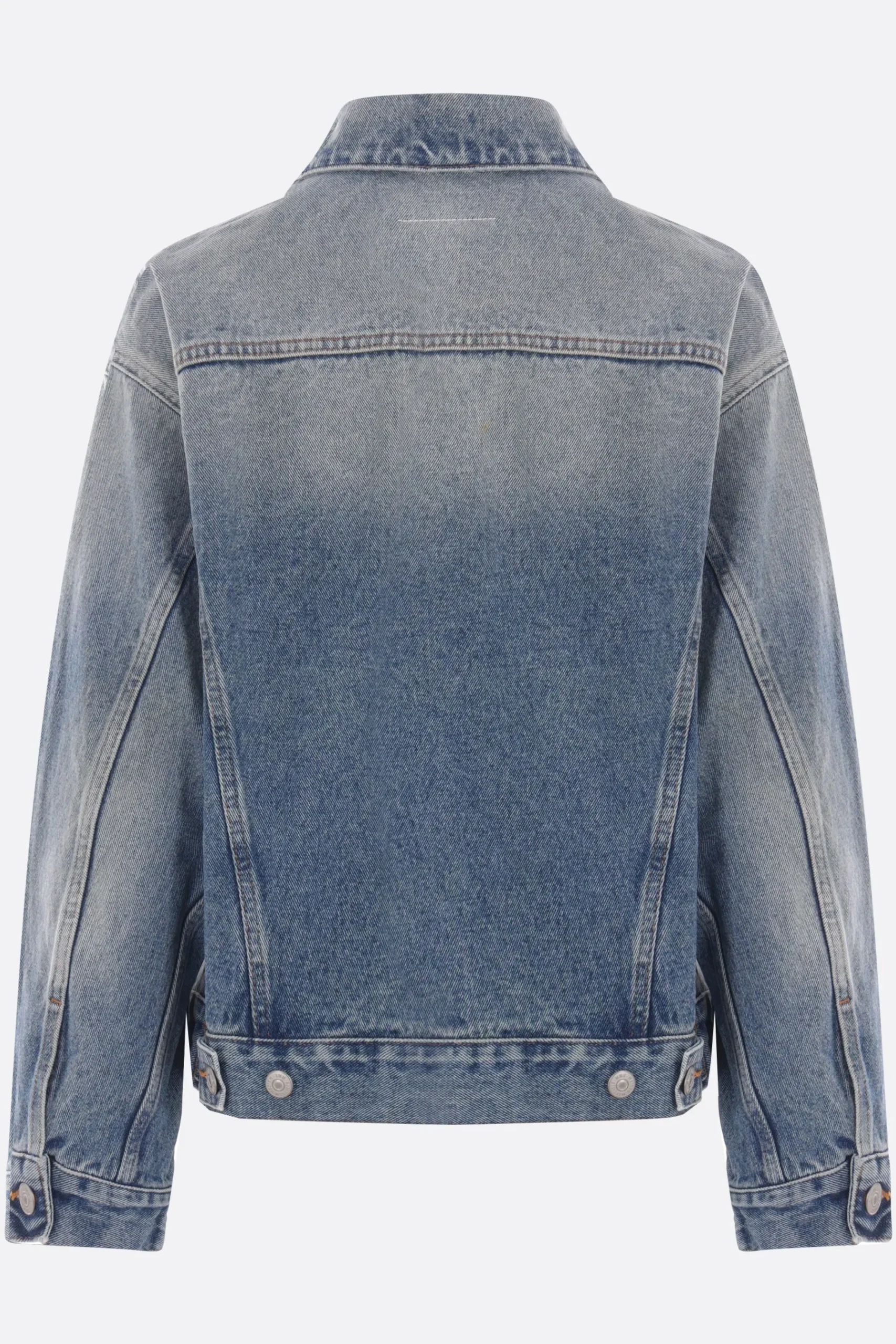 Women MM6 denim jacket with cut-out details
