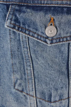 Women MM6 denim jacket with cut-out details