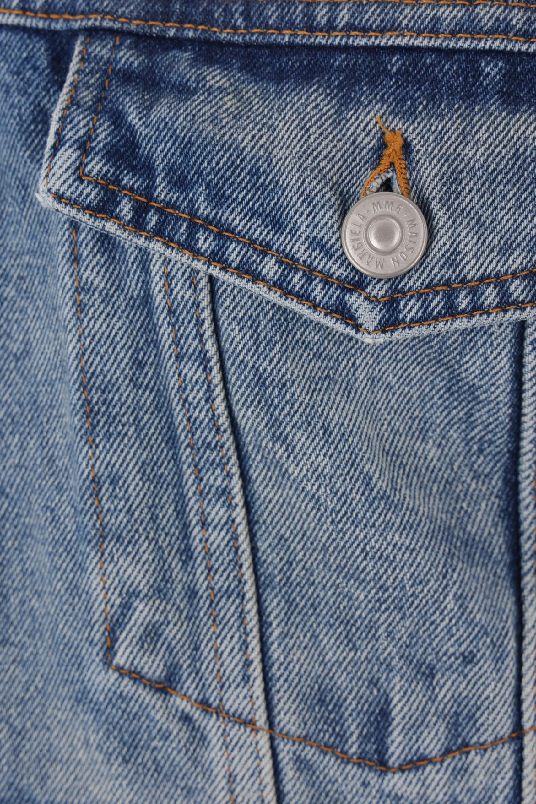 Women MM6 denim jacket with cut-out details