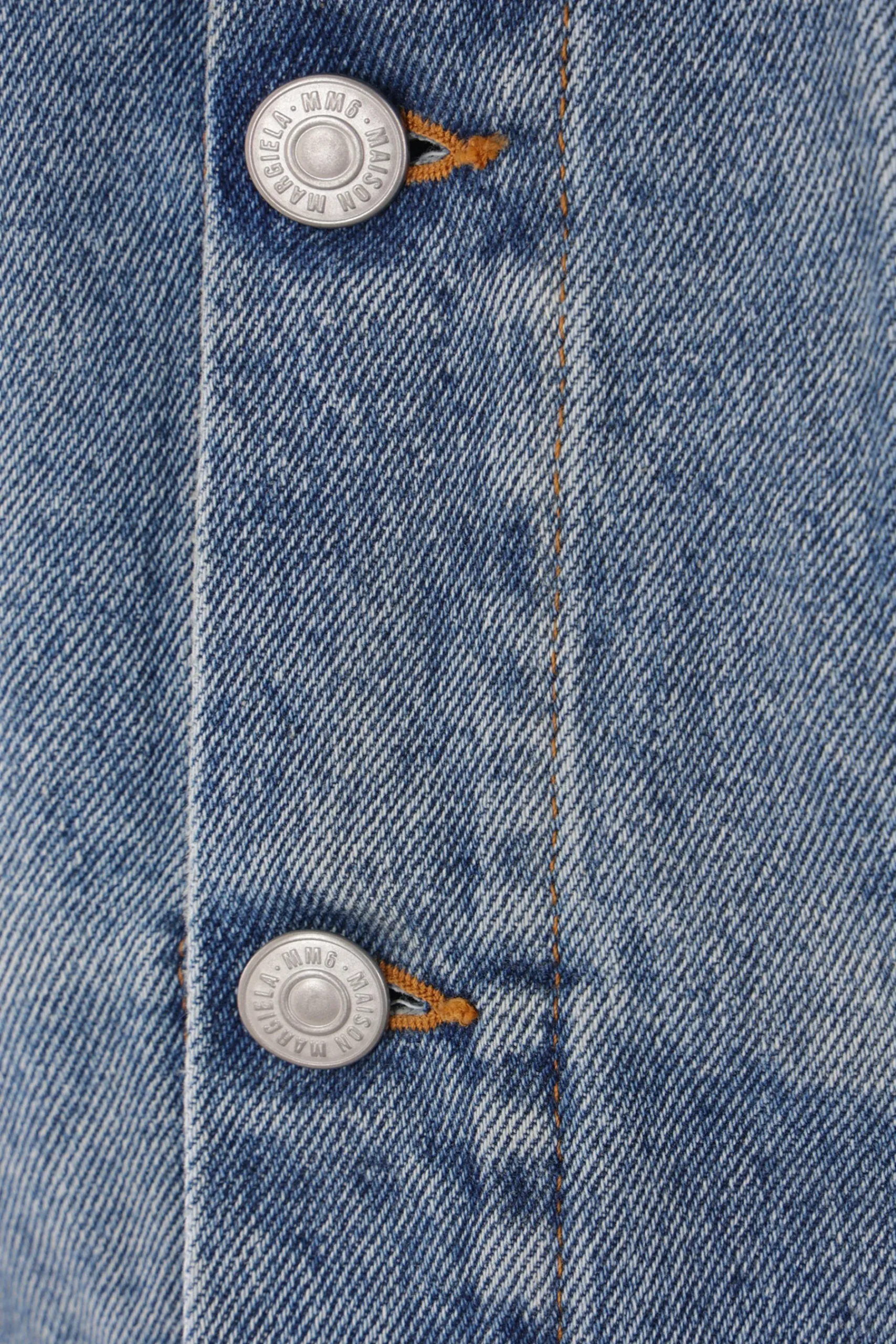 Women MM6 denim jacket with cut-out details