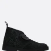 Women CLARKS X 10 CORSO COMO Desert graphic printed nubuk booties