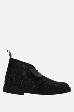 Women CLARKS X 10 CORSO COMO Desert graphic printed nubuk booties