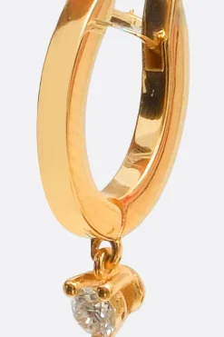 Women DELFINA DELETTREZ Diamond Huggie single earring