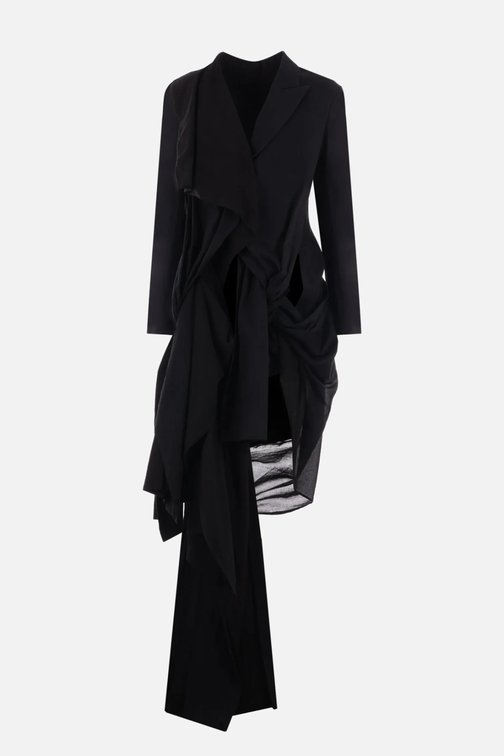Women YOHJI YAMAMOTO Disentanglement Puzzle gabardine and voile jacket