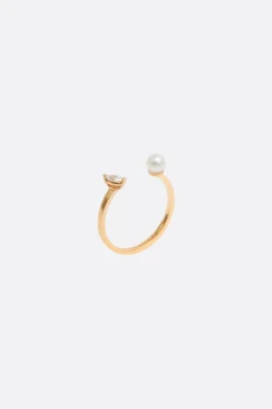 Women DELFINA DELETTREZ Dots Pearl and Marquise ring