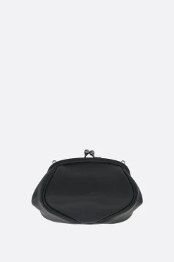 Women DISCORD YOHJI YAMAMOTO Double Clasp pouch in smooth leather