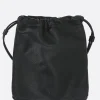 Women Y'S double pouch in grainy leather
