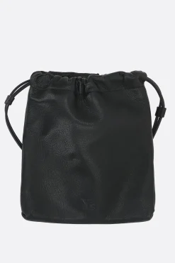 Women Y'S double pouch in grainy leather