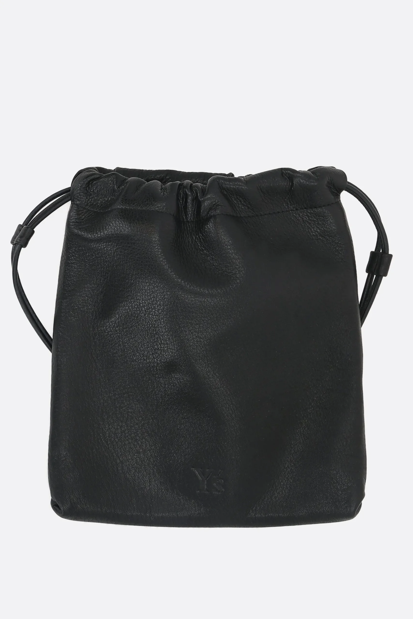 Women Y'S double pouch in grainy leather