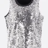 Women JUNYA WATANABE double tank top in sequinned mesh