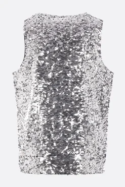 Women JUNYA WATANABE double tank top in sequinned mesh