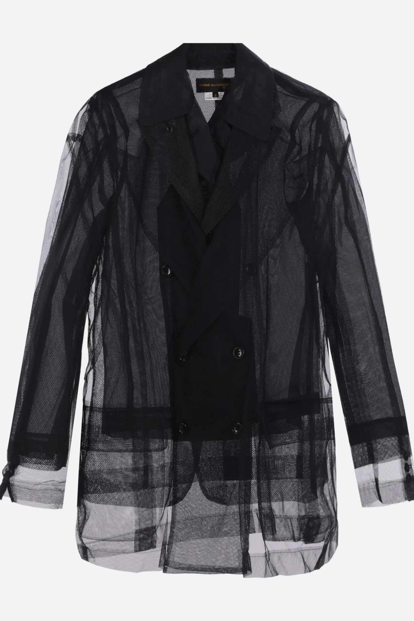 Women COMME DES GARÇONS double-breasted jacket in tulle and organza