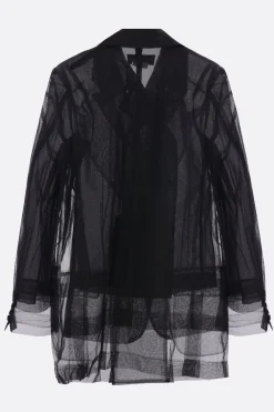 Women COMME DES GARÇONS double-breasted jacket in tulle and organza