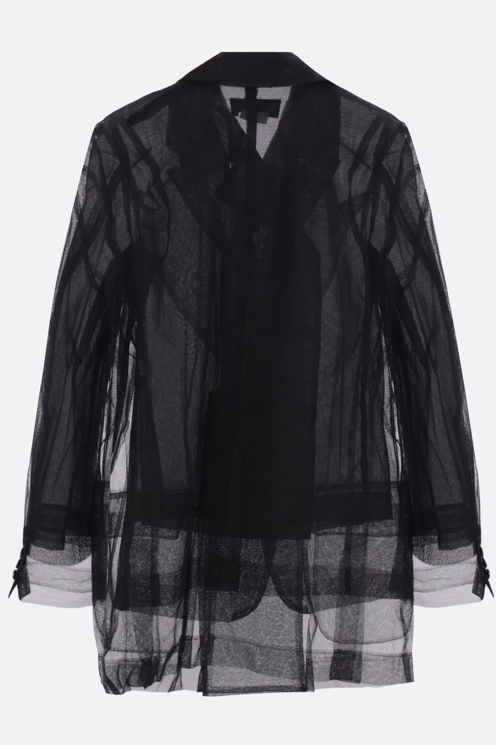 Women COMME DES GARÇONS double-breasted jacket in tulle and organza