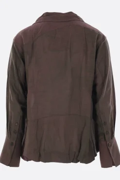 ZIGGY CHEN double-breasted shirt in cotton and ramie blend