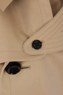 Women SACAI double-breasted trench coat in gabardine