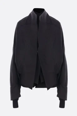 Women YEHUAFAN double-layered bomber jacket in silk and poplin
