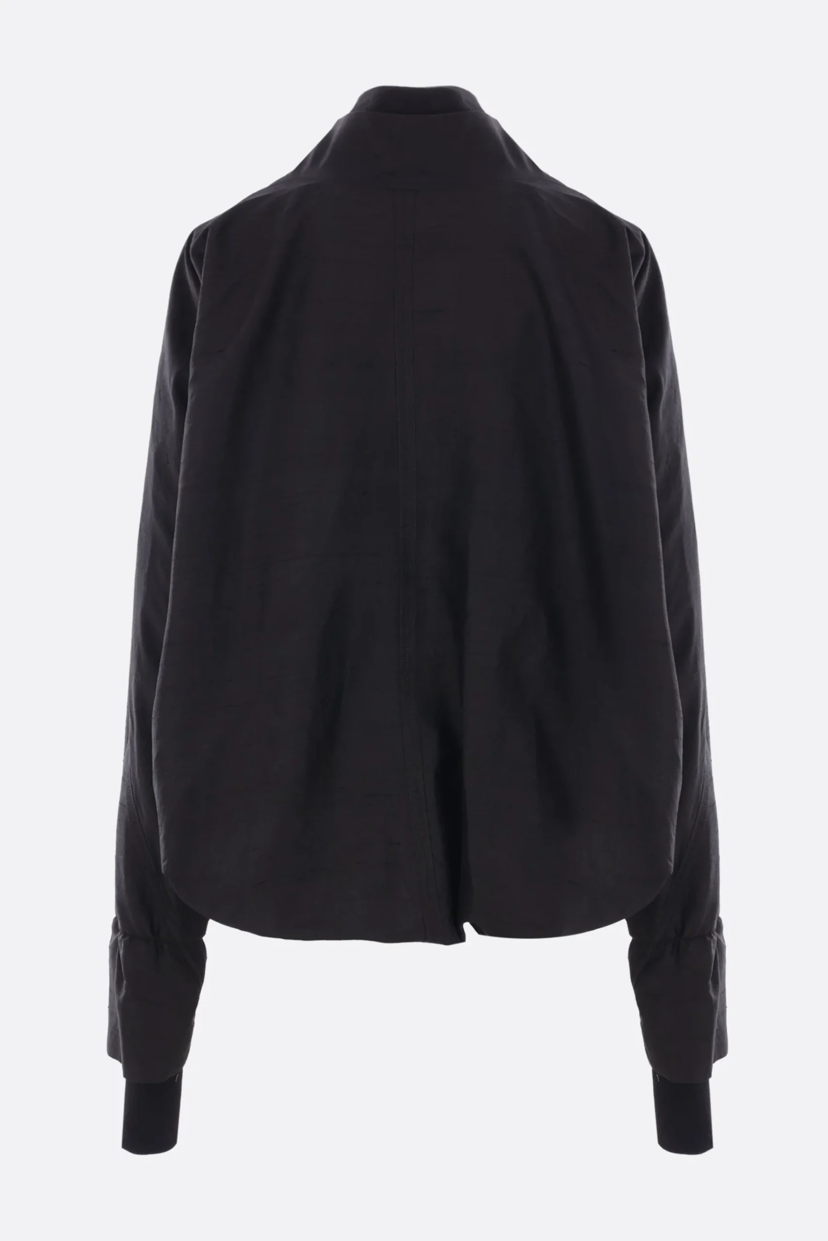 Women YEHUAFAN double-layered bomber jacket in silk and poplin