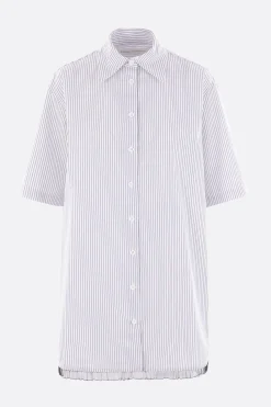 Women NICCOLÒ PASQUALETTI Douglas short-sleeved shirt in striped poplin