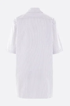 Women NICCOLÒ PASQUALETTI Douglas short-sleeved shirt in striped poplin