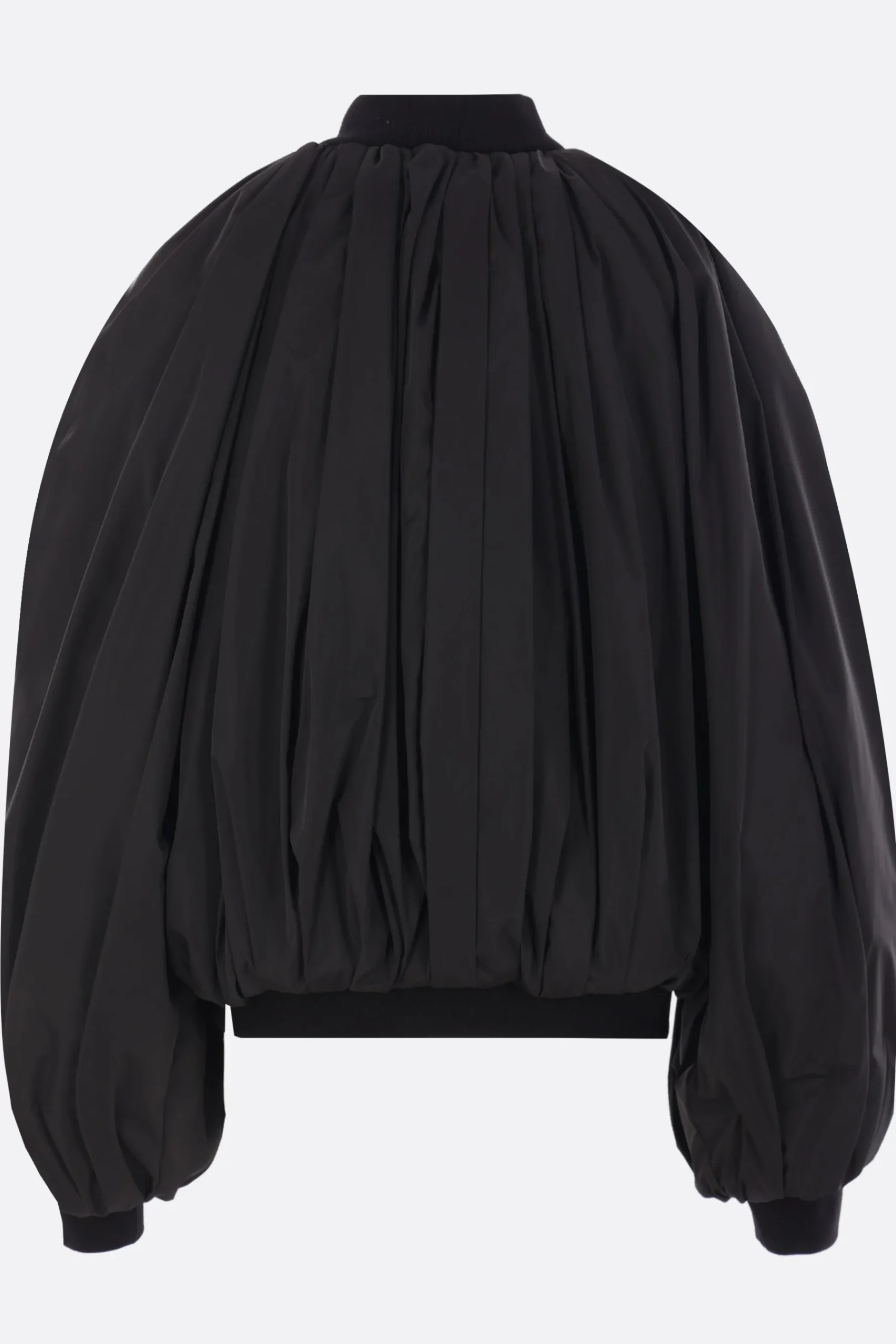 Women BALENCIAGA draped bomber jacket in technical micro faille