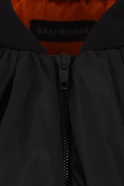Women BALENCIAGA draped bomber jacket in technical micro faille