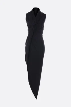 Women BALENCIAGA drapped dress in crepe jersey