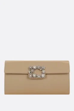Women ROGER VIVIER Efflorescence satin clutch