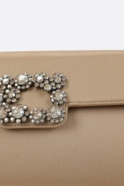 Women ROGER VIVIER Efflorescence satin clutch